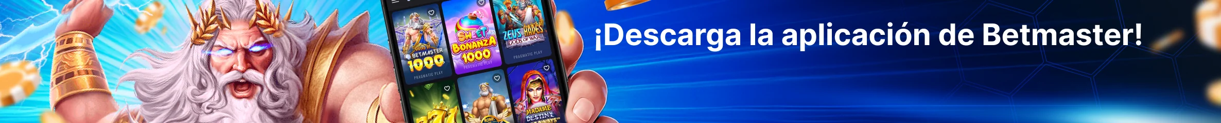 ¡Descarga la aplicación de Betmaster!