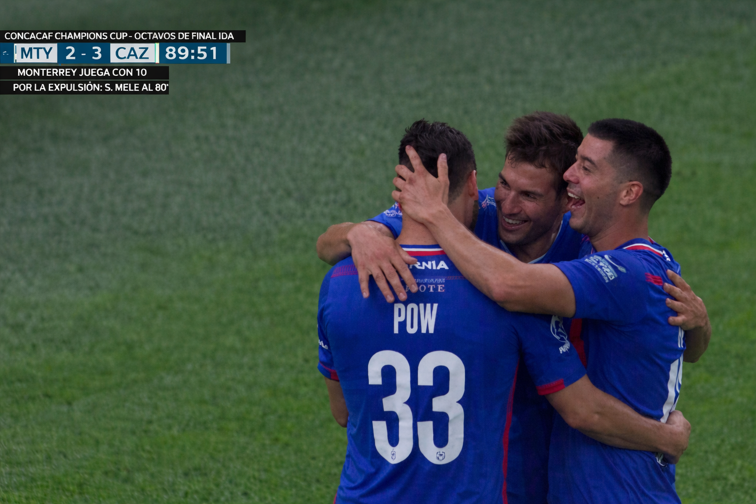 Cruz Azul remonta 3-2 a Monterrey en Concachampions