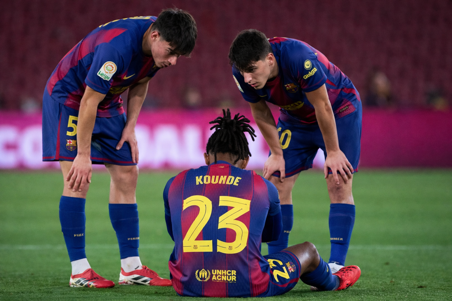 Hospital en Can Barça: Balde y Koundé, fuera un mes tras el drama copero