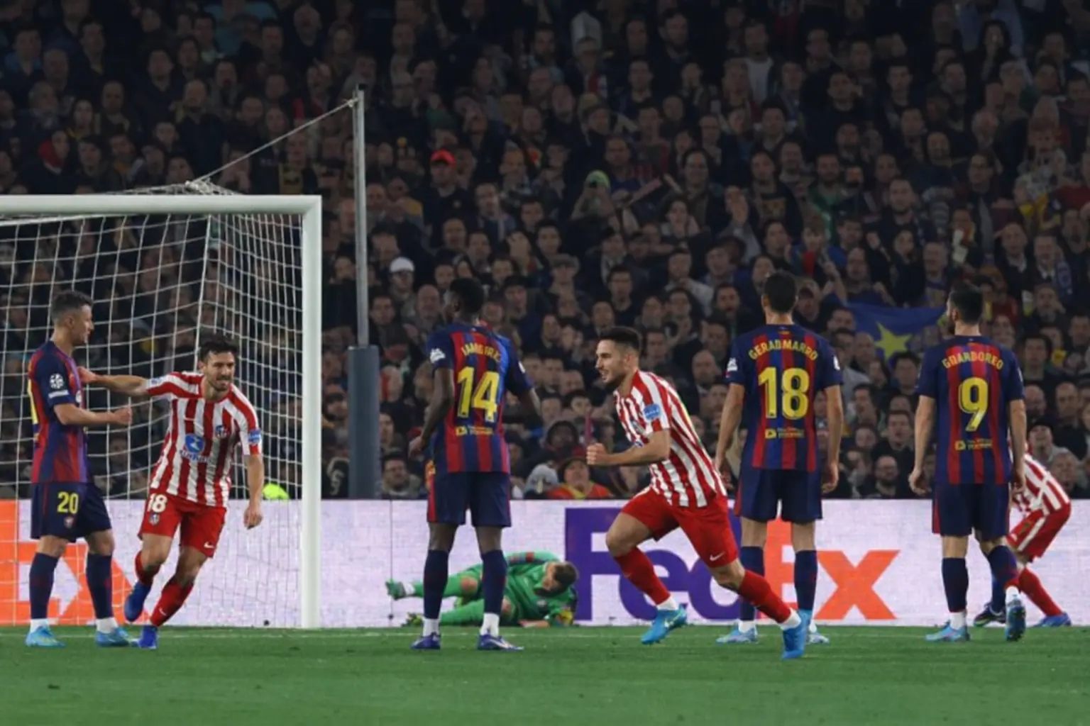 Atlético vence 0-2 al Barça: Ventaja colchonera en Champions